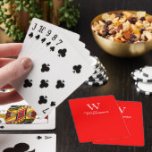 CHIC PLAYING CARDS_01 RED MET WITTE MONOGRAM POKERKAARTEN (Insitu)
