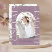 Chic Plum Two Photo Afstuderen Kaart