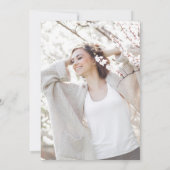 Chic Plum Two Photo Afstuderen Kaart (Achterkant)