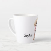 Chic Poedel in roze en blauw Latte Mok (Linkerhoek)