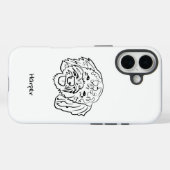 Chic Poedel Outline: Personaliseer uw telefoonhoes Case-Mate iPhone Case (Achterkant (horizontaal))