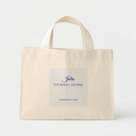 Chic Poederblauw Minimalistisch Script Toekomstige Mini Tote Bag