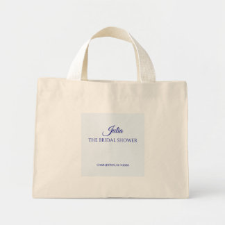 Chic Poederblauw Minimalistisch Script Toekomstige Mini Tote Bag