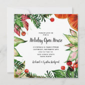 Chic Poinsettia en Sinaasappels Kerstmis (Voorkant)