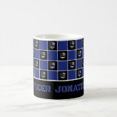 Chic-politieagent Thin Blue Line Badge Patroon Koffiemok (Center)