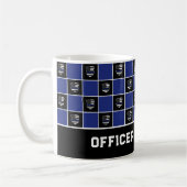 Chic-politieagent Thin Blue Line Badge Patroon Koffiemok (Links)