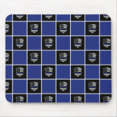 Chic-politieagent Thin Blue Line Badge Patroon Muismat (Voorkant)