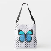 Chic Polka Dot Butterfly Cross Body Bag Crossbody Tas (Achterkant)