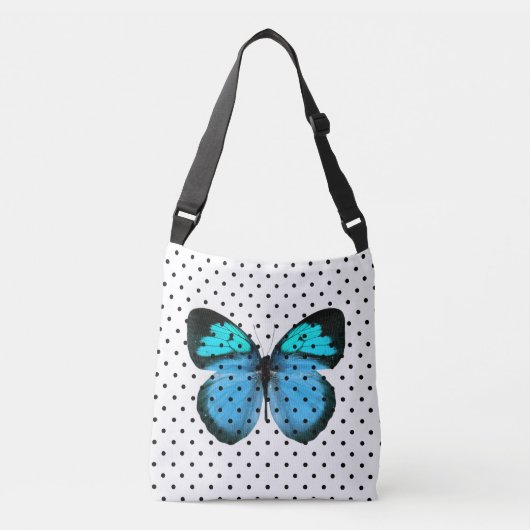 Chic Polka Dot Butterfly Cross Body Bag Crossbody Tas (Voorkant)