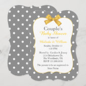 Chic Polka Dot Couple's Baby shower Invitation Kaart (Voorkant / Achterkant)