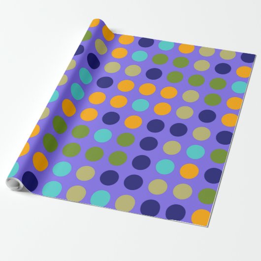 Chic Polka Dot Mosaic Pattern #6 Cadeaupapier (Uitgerold)