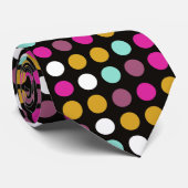 Chic Polka Dot Mosaic Pattern #8 Stropdas (Opgerold)