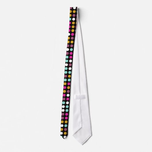 Chic Polka Dot Mosaic Pattern #8 Stropdas (Achterkant)
