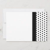 Chic Polka Dot Pink Daisy Bat Mitzvah Uitnodiging (Achterkant)