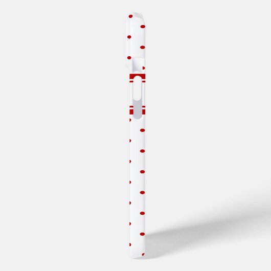 Chic Polka Dot Red White Pattern Case-Mate iPhone Case (Achterkant / Links)