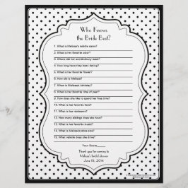 Chic Polka Dots Bride Best Vrijgezellenfeest Game