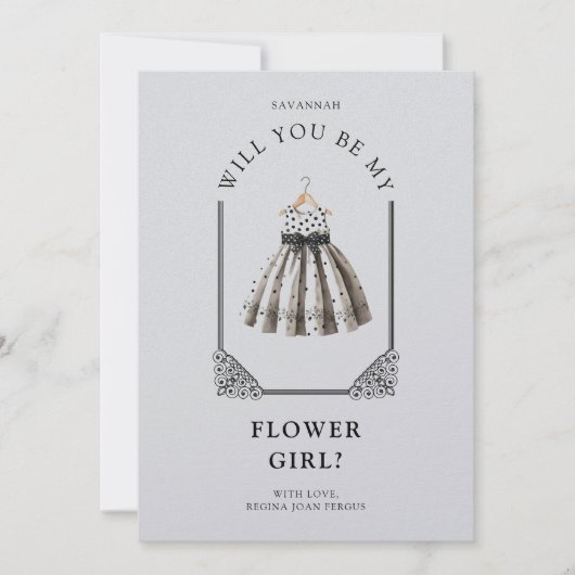 Chic Polka Dots Flower Girl Dress Ornate Dome (Voorkant)