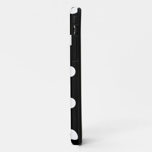 Chic Polka Dots iPhone cases (zwart) (Achterkant/links)