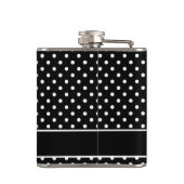 Chic Polka Dots Monogram Gepersonaliseerd Heupfles (Achterkant)