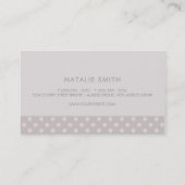 Chic Polka Dots Pattern Modern Visitekaartje (Achterkant)