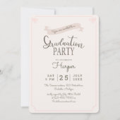 chic Polkadot  afstudeerfeest Kaart (Voorkant)