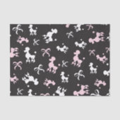 Chic Poodles Roze en Zwart Tissuepapier (Voorkant)