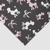 Chic Poodles Roze en Zwart Tissuepapier (Detail)