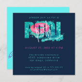 Chic Pool Party Splash Kaart (Voorkant / Achterkant)