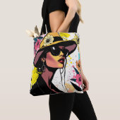 Chic Pop Bloemenduet Tote Bag (Dichtbij)