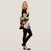 Chic Pop Bloemenduet Tote Bag (Op model)
