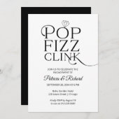 Chic Pop Fizz Clink Engagement Party Aankondiging (Voorkant / Achterkant)