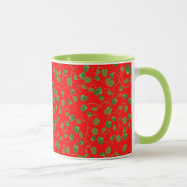 Chic Poppy Buds op Red Ringer Coffee Mok