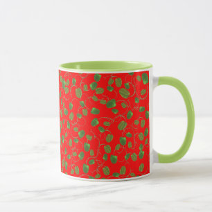 Chic Poppy Buds op Red Ringer Coffee Mok