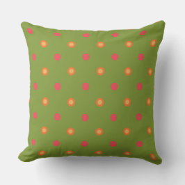 Chic Poppy Colors Polka Dots Pillow of Cushion Kussen