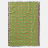 Chic Poppy Colors Polka Dots Throw Blanket Deken (Voorkant Verticaal)