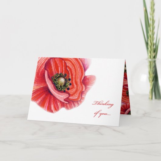 Chic Poppy Thinking of You Kaart (Voorkant)