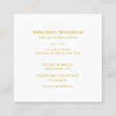 ** Chic Populaire Gouden Donker Paarse Marmeren Na Vierkante Visitekaartje (Achterkant)