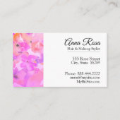*~* Chic Popular Floral Lavender Pink Waterverf Visitekaartje (Achterkant)