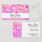 *~* Chic Popular Floral Lavender Pink Waterverf Visitekaartje (Voorkant / Achterkant)