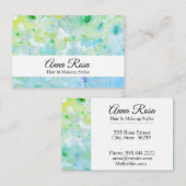 *~* Chic Popular Flower Turquoise Green Beauty Visitekaartje (Voorkant / Achterkant)