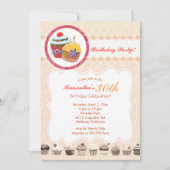 Chic Posh Cupcakes 30ste verjaardag Kaart (Voorkant)