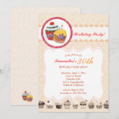 Chic Posh Cupcakes 30ste verjaardag Kaart (Voorkant / Achterkant)