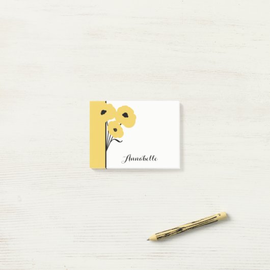 CHIC POST-IT-NOTE_MOD GEEL POPPIËNTEN POST-IT® NOTES (Op bureau)