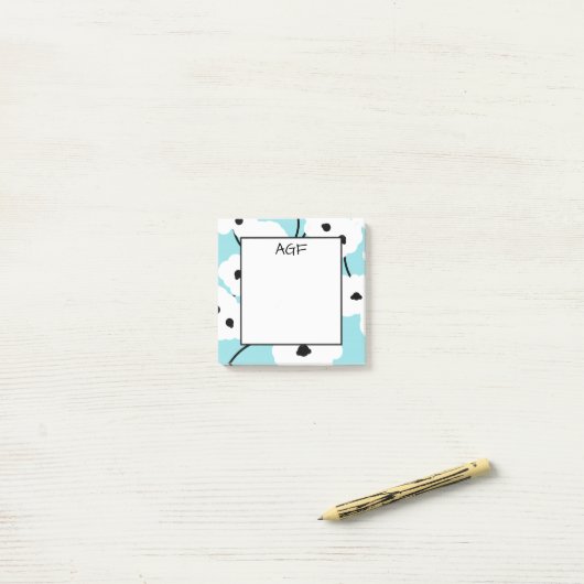 CHIC POST-IT-NOTE_MOD WHITE & BLACK POPPIES POST-IT® NOTES (Op bureau)