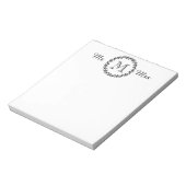 CHIC POST-IT-NOTE_"Mr and Mrs." WHITE/WHITE Notitieblok (Linkerzijde)