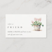 Chic Potted Floral House Planten verwijzen naar ee Visitekaartje (Voorkant)