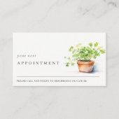 Chic Potted Herb Peterselie Koriander Afspraak Visitekaartje (Voorkant)