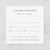 Chic Potted Leafy House Planten Cadeaubon Vierkante Visitekaartje (Achterkant)