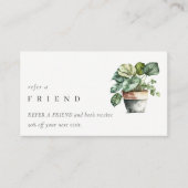 Chic Potted Leafy House Planten verwijzen naar een Visitekaartje (Voorkant)