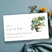 Chic Potted Leafy House Planten verwijzen naar een Visitekaartje